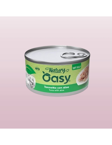 Oasy Wet Cat Natury Soft Jelly Tonnetto con Aloe gr.85.Cibo Umido Per gatti.
