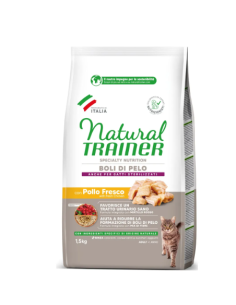 Natural Trainer Gatto Hairball Boli di pelo kg 1,5. Cibo Secco Per Gatti 2