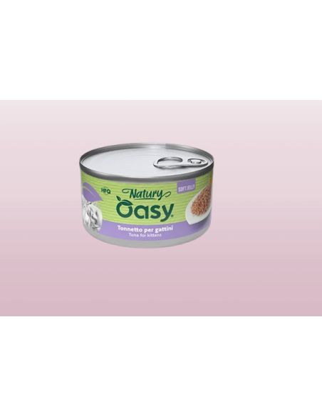 Oasy Wet Cat Natury Soft Jelly Tonnetto per Gattini gr.85. Cibo Umido Per Cuccioli di gatto