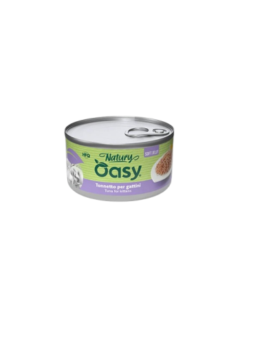 Oasy Wet Cat Natury Soft Jelly Tonnetto per Gattini gr.85. Cibo Umido Per Cuccioli di gatto