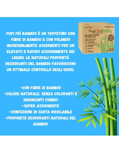 Gimdog Pupi Più Bamboo 60x60 50 pezzi .Accessori per Cani