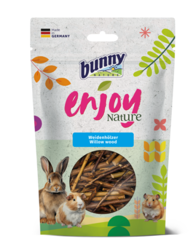 BUNNY ENJOY NATURE Legno di Salice Gr.100. Mangime per Roditori