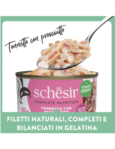 Schesir Tonnetto con Prosciutto in jelly 6x50gr.Cibo Umido per gatti