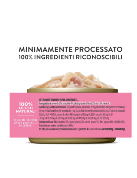Schesir Tonnetto con Prosciutto in jelly 6x50gr.Cibo Umido per gatti