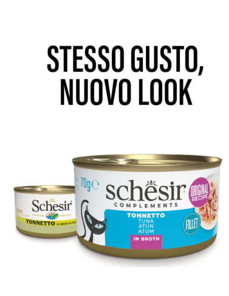Schesir Tonnetto al Naturale Gr.85 Cibo Umido per Gatti