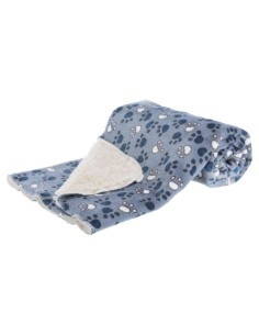 Coperta Tammy 150x100 cm Beige blu. Cucce e cuscini per cani .