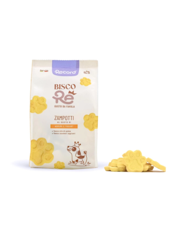 Record Bisco re Zampotti Agrumi e Yogurt gr 400. Snack per cani