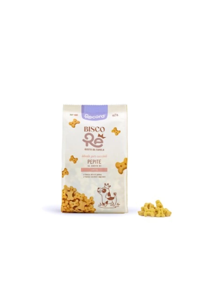Record Bisco Re Pepite Latte gr 400. Snack per Cani