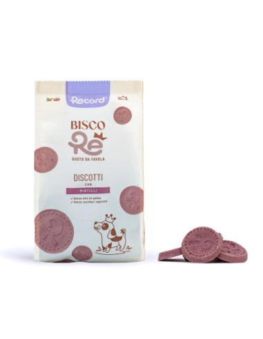 Record Bisco Re Biscotti Mirtillo gr 400. Snack Per Cani