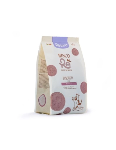 Record Bisco Re Biscotti Mirtillo gr 400. Snack Per Cani