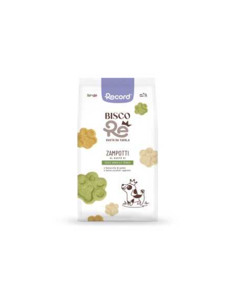 Record Bisco Re Zampotti Zucca , Vaniglia e spinaci gr 400. Snack per cani.