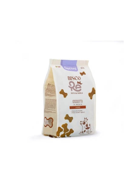 Record Bisco Re Ossotti Carne gr 400. Snack per cani.