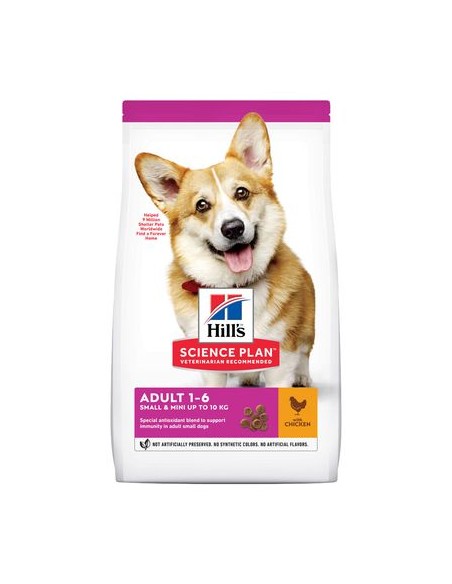 Hill's Canine Adult Small and Miniature kg 1,5 pollo. Crocchette per cani.