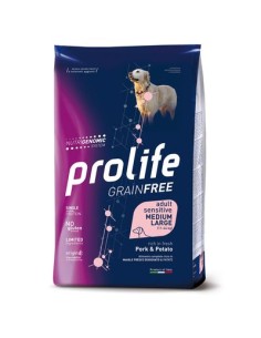 Prolife Grainfree Sensitive Puppy medium Large Maiale e patate kg 10. Puppy.