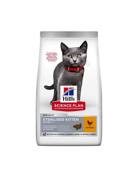 Hill's Feline Sterilised Kitten kg 1,5 . Cibo per Cuccioli di gatto.
