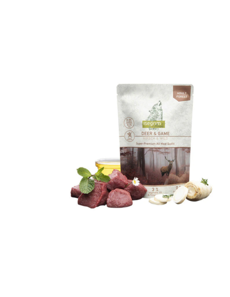 Isegrim roots Super Premium Forest Cerco e Selvaggina gr 140. Cibo Umido per cani.