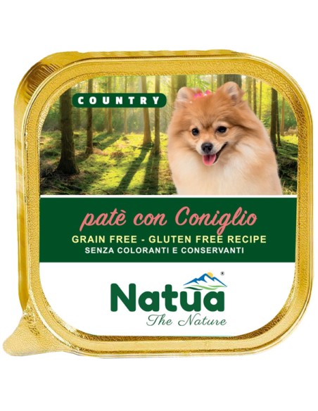 Natua Country Dog Coniglio gr.100. Cibo Umido Per cani