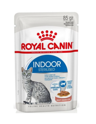 Indoor Sterilised Gravy gr 85. Royal Canin . Cibo Umido per gatti .