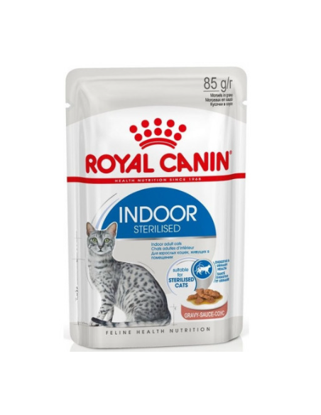 Indoor Sterilised Gravy gr 85. Royal Canin . Cibo Umido per gatti .