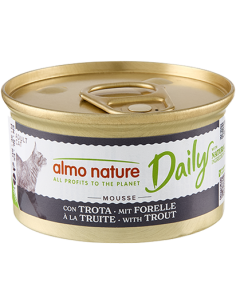 Almo Daily menu Mousse  con Trota gr.85.Cibo Umido per gatti