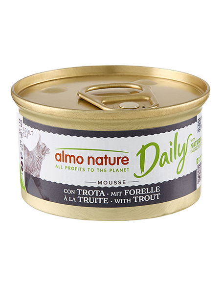 Almo Daily menu Mousse  con Trota gr.85.Cibo Umido per gatti
