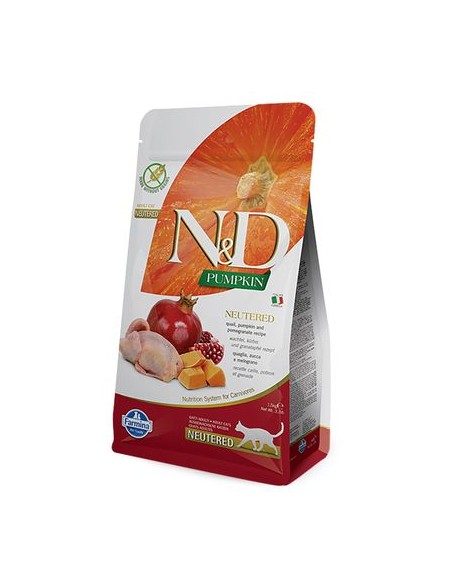 Natural and Delicious Gatto Grain Free Zucca Quaglia e Melograno kg 5. Cibo Secco per Gatti