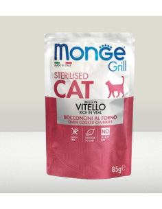 Monge Grill Busta Sterilised Vitello gr 85. Cibo Umido per gatti .