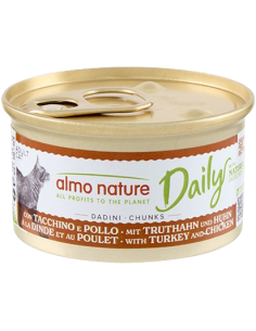 Almo Daily Menu Dadini Con Tacchino e Pollo gr 85. Cibo Umido Per Gatti 2