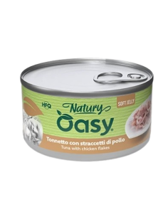 Oasy Wet Cat Natury Soft Jelly Tonnet con Straccetti pollo gr.85. Cibo Umido Per Gatti 2