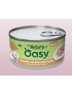 Oasy Wet Cat Natury Soft Jelly Tonnet con Straccetti pollo gr.85. Cibo Umido Per Gatti