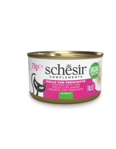Schesir Pollo Con Prosciutto in Jelly Gr 70. Cibo Umido Per Gatti .