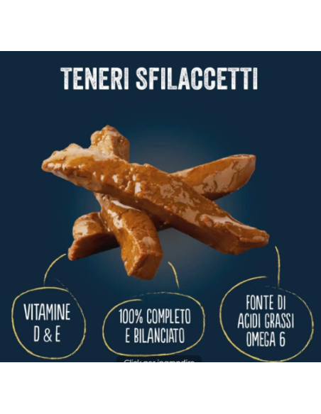 Felix Multipack le Sfilaccetti Rustici Fish Selection 12x85gr.Cibo Umido Per Gatti