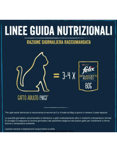 Felix Multipack le Sfilaccetti Rustici Fish Selection 12x85gr.Cibo Umido Per Gatti
