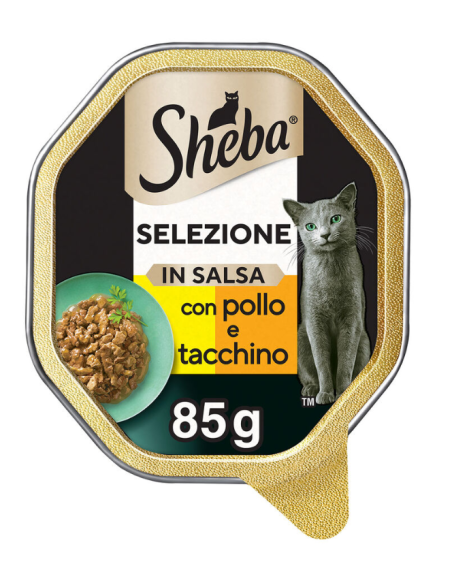 Sheba Selezione in Salsa Pollo  Tacchino Gr 85. Cibo Umido Per gatti