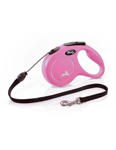 Flexi New Classic corda 8 metri Rosa. Guinzagli e Collari per cani