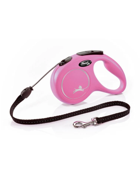 Flexi New Classic corda 8 metri Rosa. Guinzagli e Collari per cani