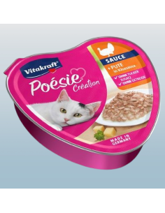 Vitakraft Poesie Creation Tacchino in Salsa di Formaggio Vaschette Gr.85.Cibo Umido Per Gatti.