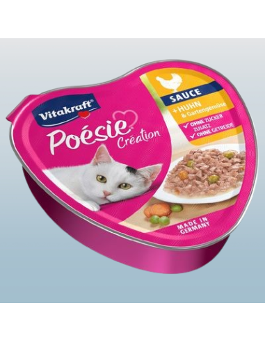 Vitakraft Poesie Creation  Pollo e Verdure dell'orto Vaschette Gr.85.Cibo Umido Per Gatti