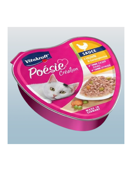 Vitakraft Poesie Creation  Pollo e Verdure dell'orto Vaschette Gr.85.Cibo Umido Per Gatti