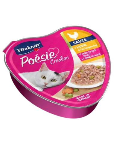 Vitakraft Poesie Creation  Pollo e Verdure dell'orto Vaschette Gr.85.Cibo Umido Per Gatti