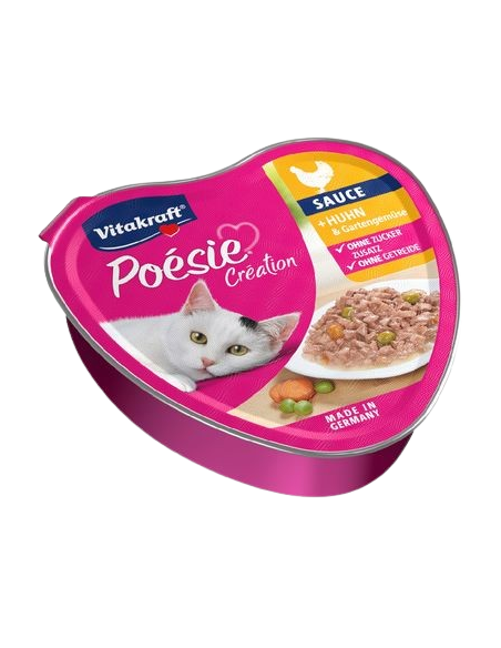 Vitakraft Poesie Creation  Pollo e Verdure dell'orto Vaschette Gr.85.Cibo Umido Per Gatti
