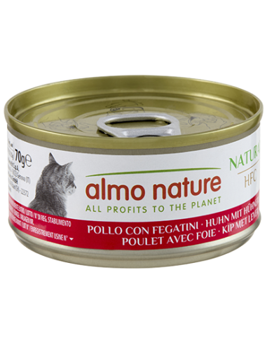 Almo Nature Gatto Pollo e Fegato gr 70. Cibo Umido per gatti