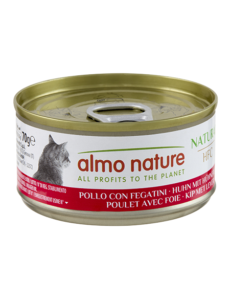 Almo Nature Gatto Pollo e Fegato gr 70. Cibo Umido per gatti