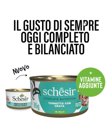 Schesir Tonnetto con Orata Gr.85 Cibo Umido per Gatti