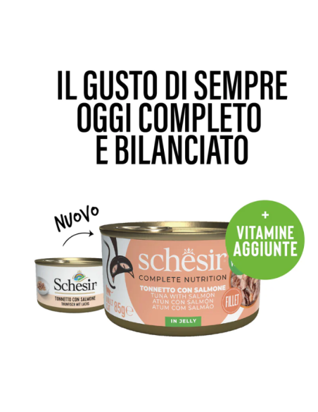 Schesir Tonnetto con Salmone Gr.85 Cibo Umido per Gatti