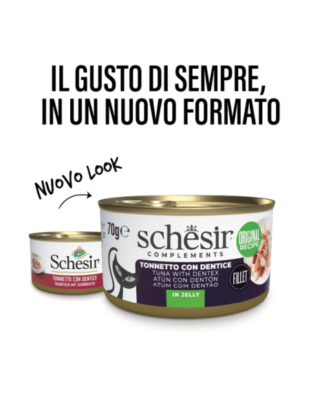 Schesir Tonnetto con Dentice Gr.85 Cibo Umido per Gatti