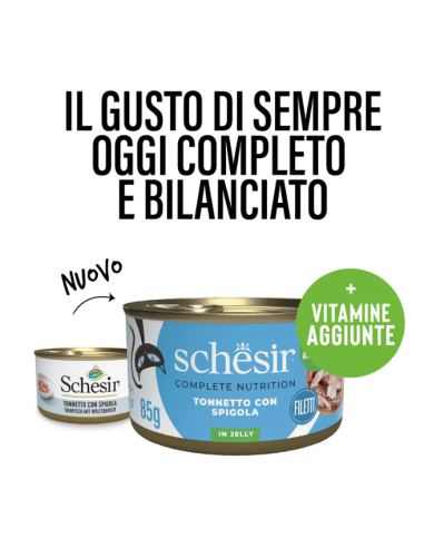 Schesir Tonnetto con Spigola Gr.85 Cibo Umido per Gatti