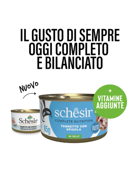 Schesir Tonnetto con Spigola Gr.85 Cibo Umido per Gatti