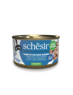 Schesir Tonnetto Con Pesce Azzurro in Jelly gr 85. Cibo Umido Per Gatti