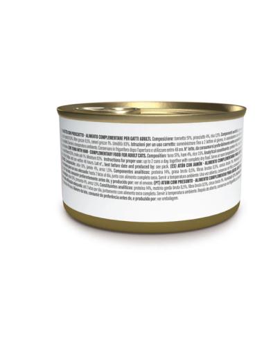 Schesir Pollo Con Prosciutto In brodo  gr 70. Cibo umido per gatti.